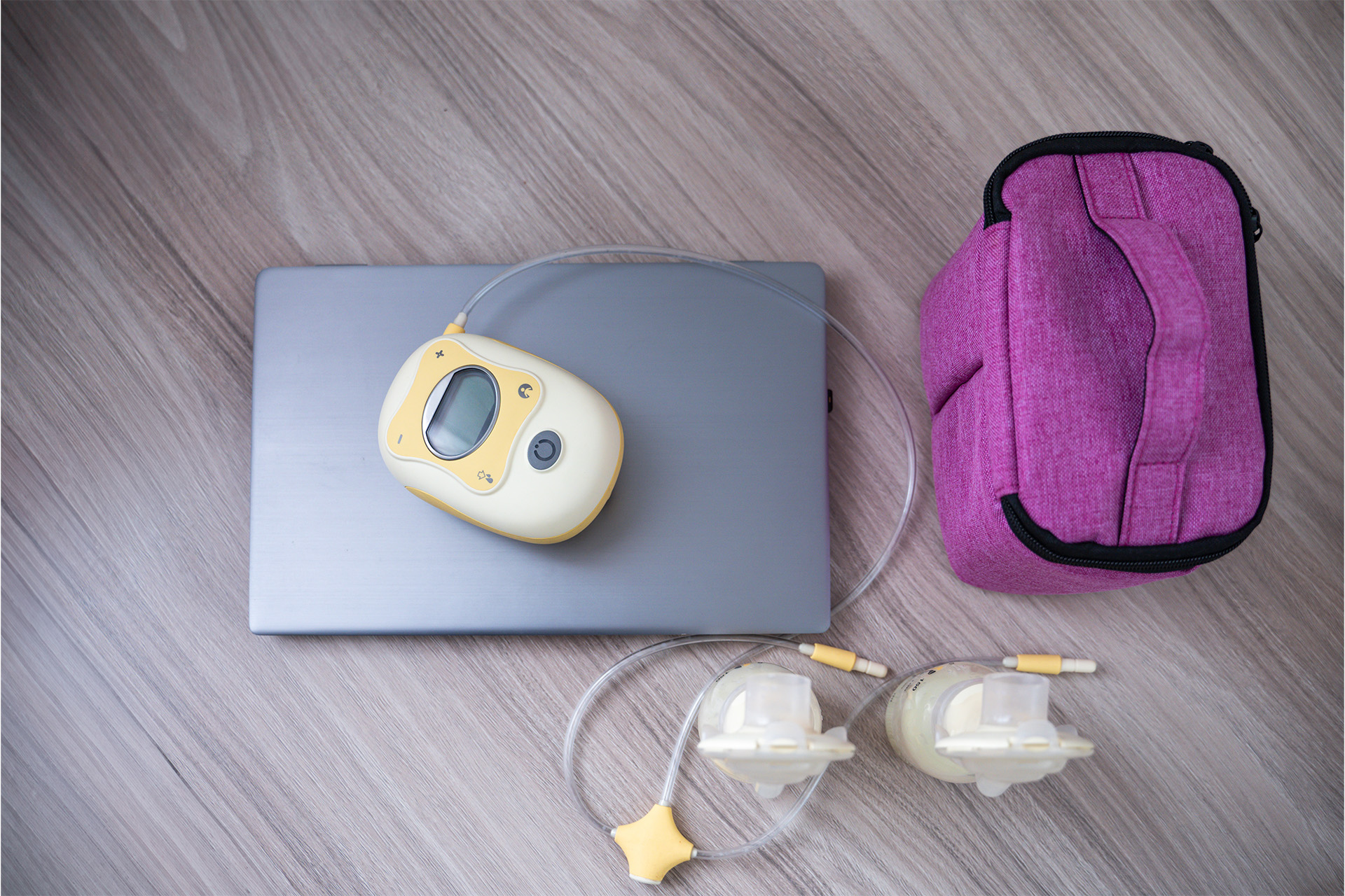 Breast pump and computer